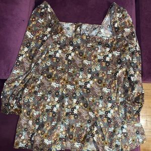 Cider floral mini dress